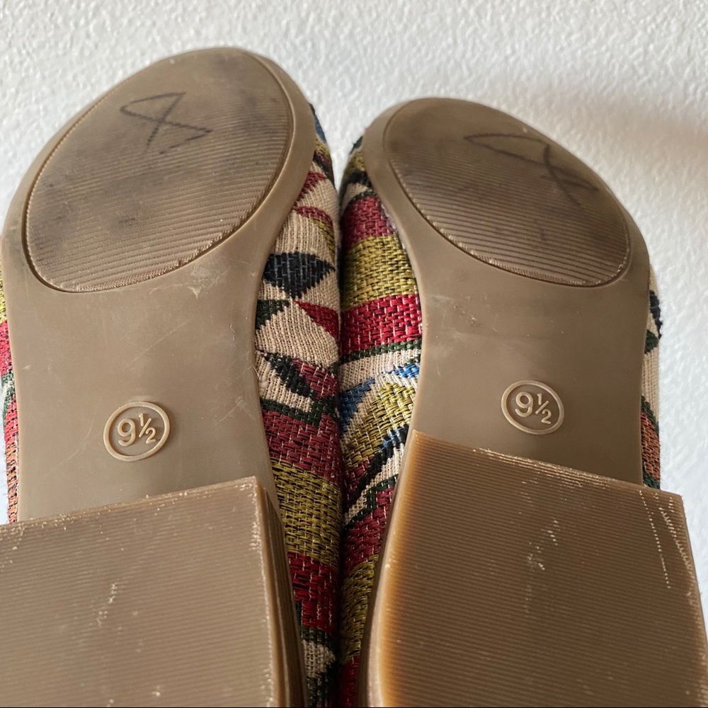 Multicolor Aztec Fur Mules - Picture 7 of 10